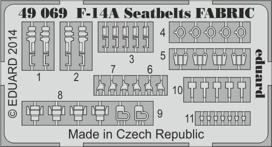 ED49069 F-14A seatbelts FABRIC
